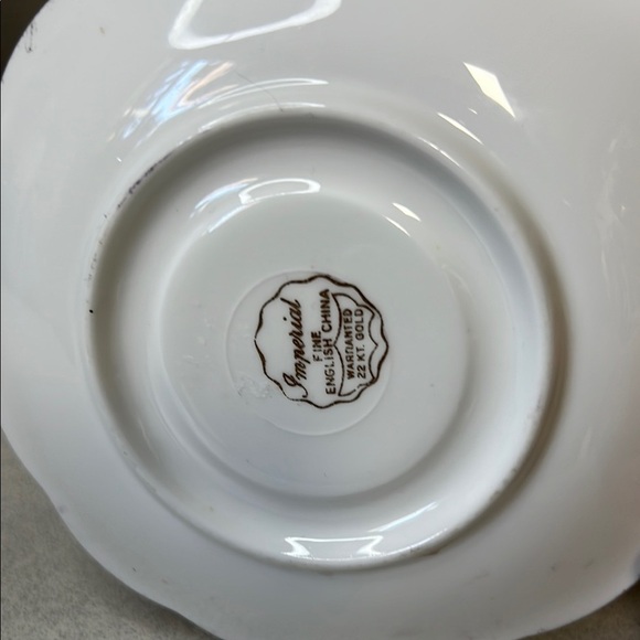 Imperial Fine Bone China England Teacup and Saucer Set - Picture 5 of 6